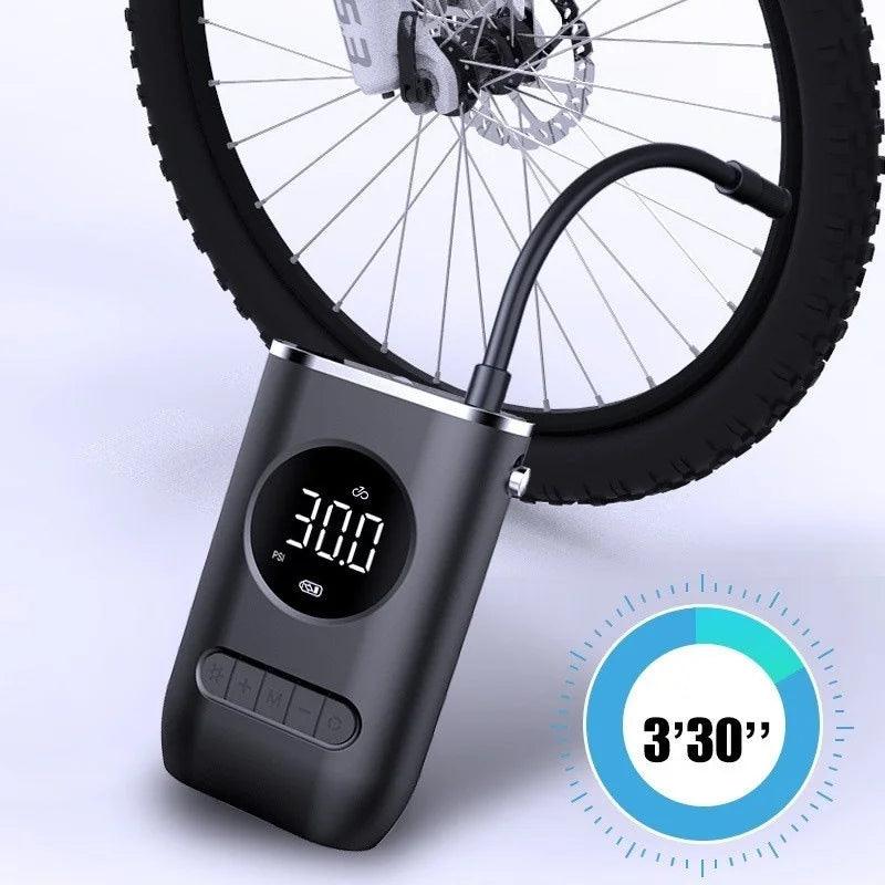 Compressor e Calibrador Digital sem Fio para Carro e Bicicleta