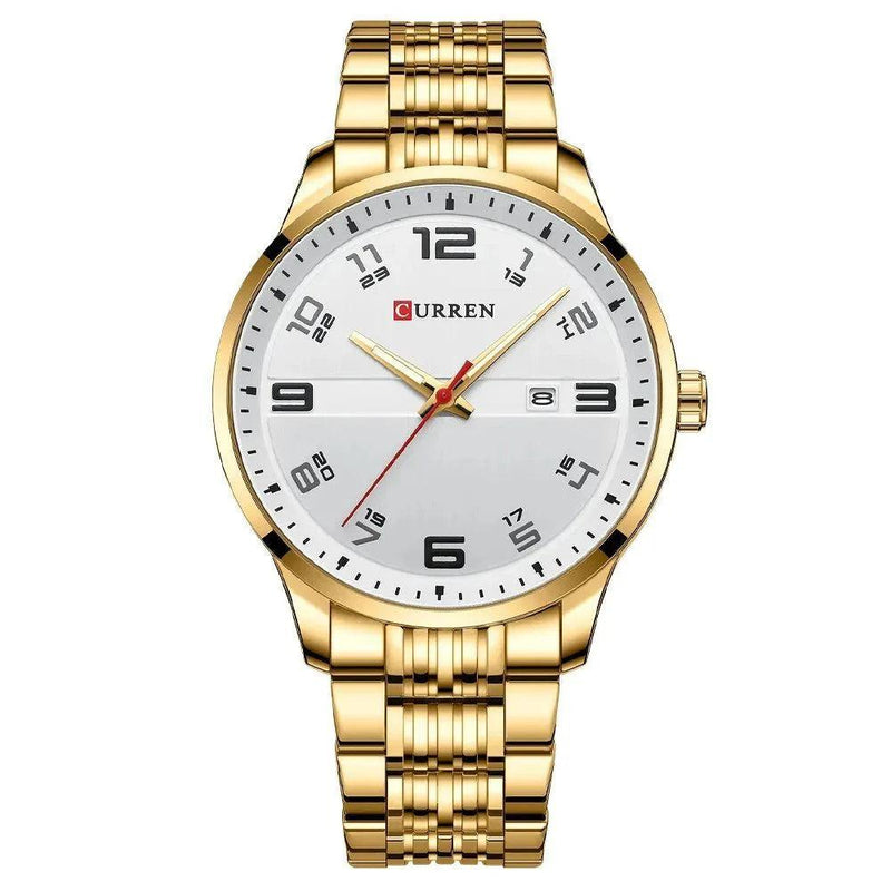 Relógio Dourado Masculino Curren Modelo Básico Versa